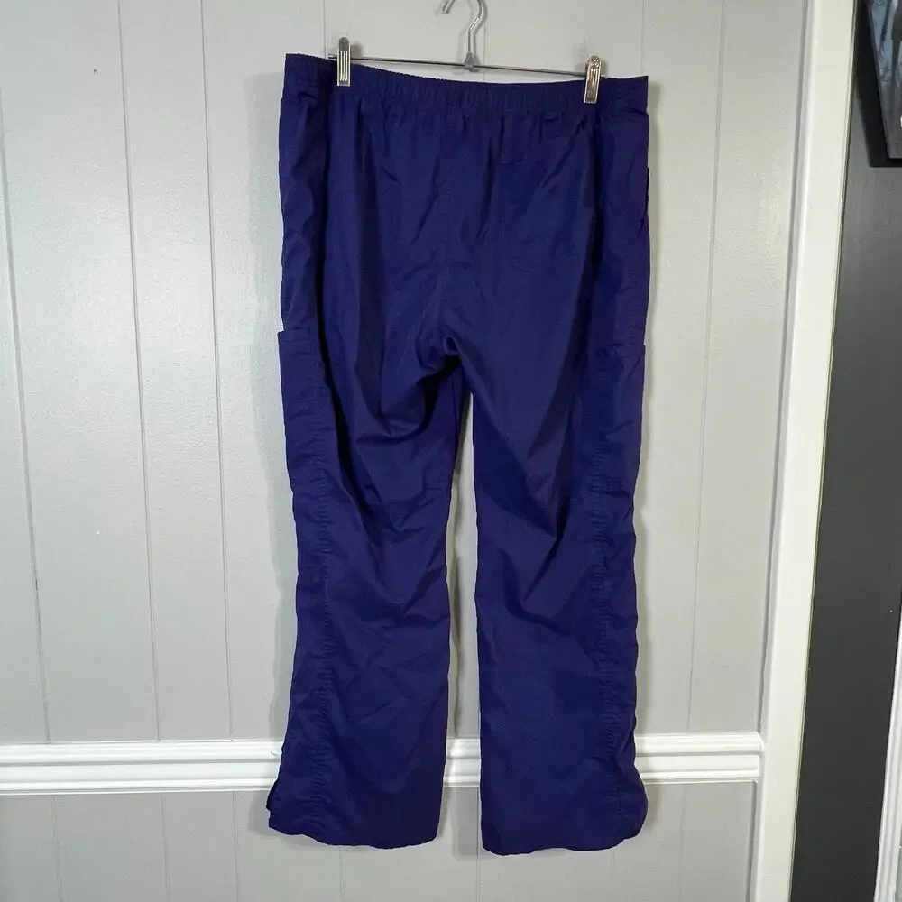 Cherokee Revolution Scrub Sets Bundle Women Large Tops Pants Black Grape Purple